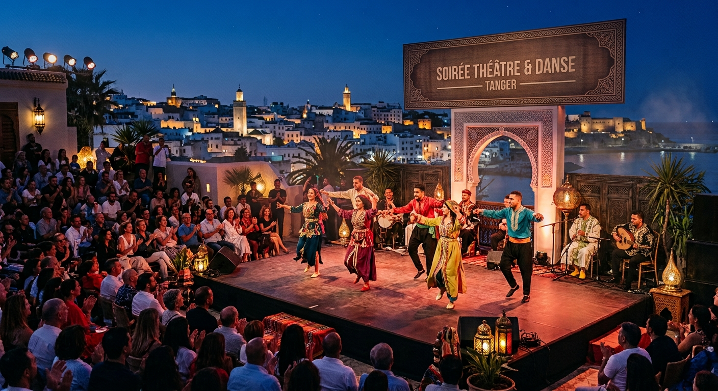 Theatre and dance evening in Tangier, Morocco